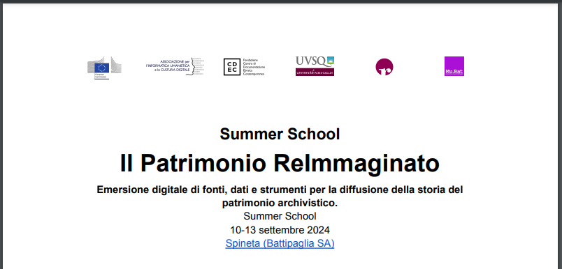 Summer School 'Il Patrimonio ReImmaginato'