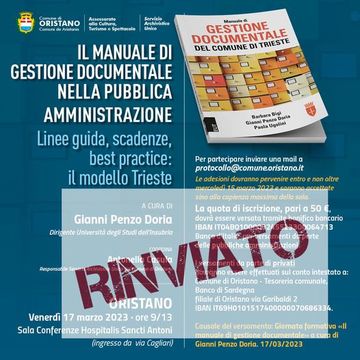 Archivio storico Oristano - Manuale di gestione documentale